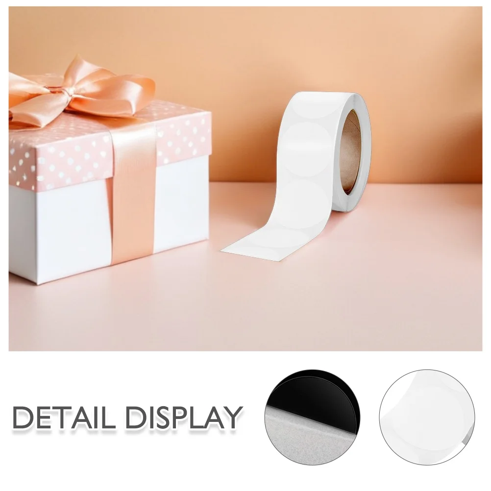 1 rotolo di etichette adesive adesivi trasparenti con punti circolari autoadesivi per buste da imballaggio per ufficio domestico buste sigillanti per linguette