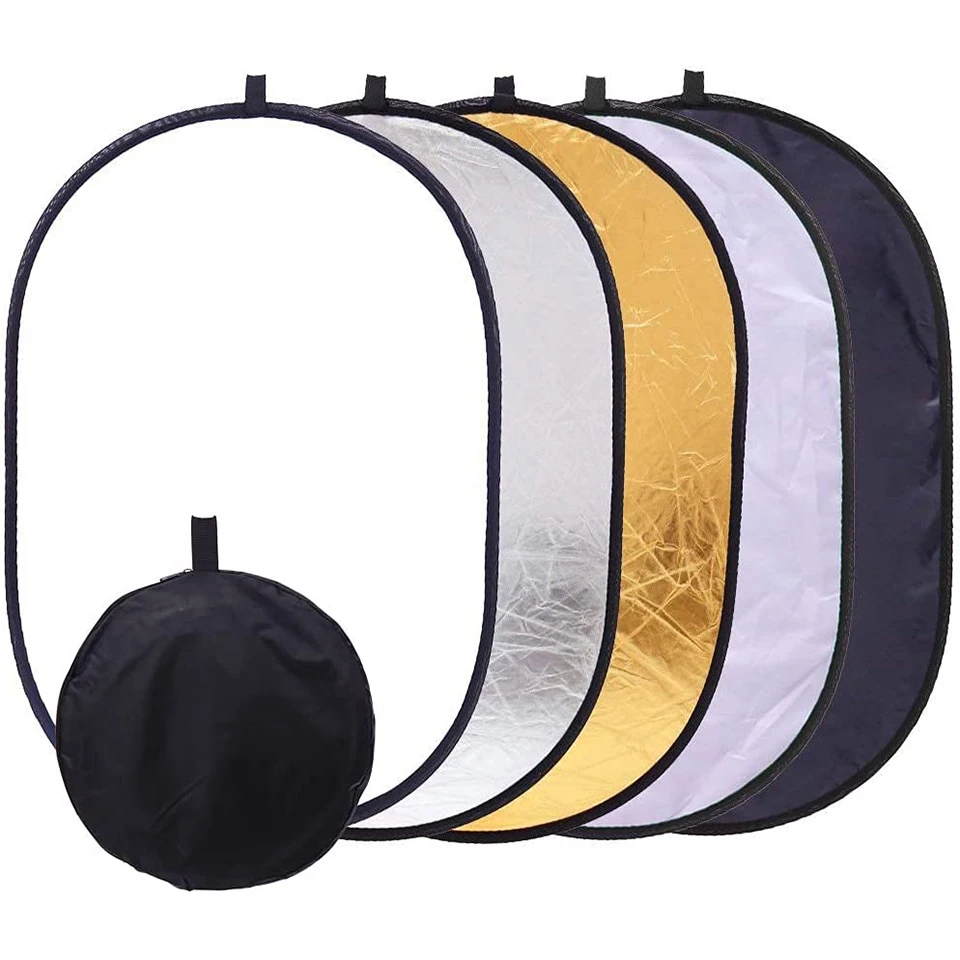 100x150cm 5-in-1 Photography Reflector Light Reflectors For Photography Multi-Disc Photo Reflector Collapsible With Bag