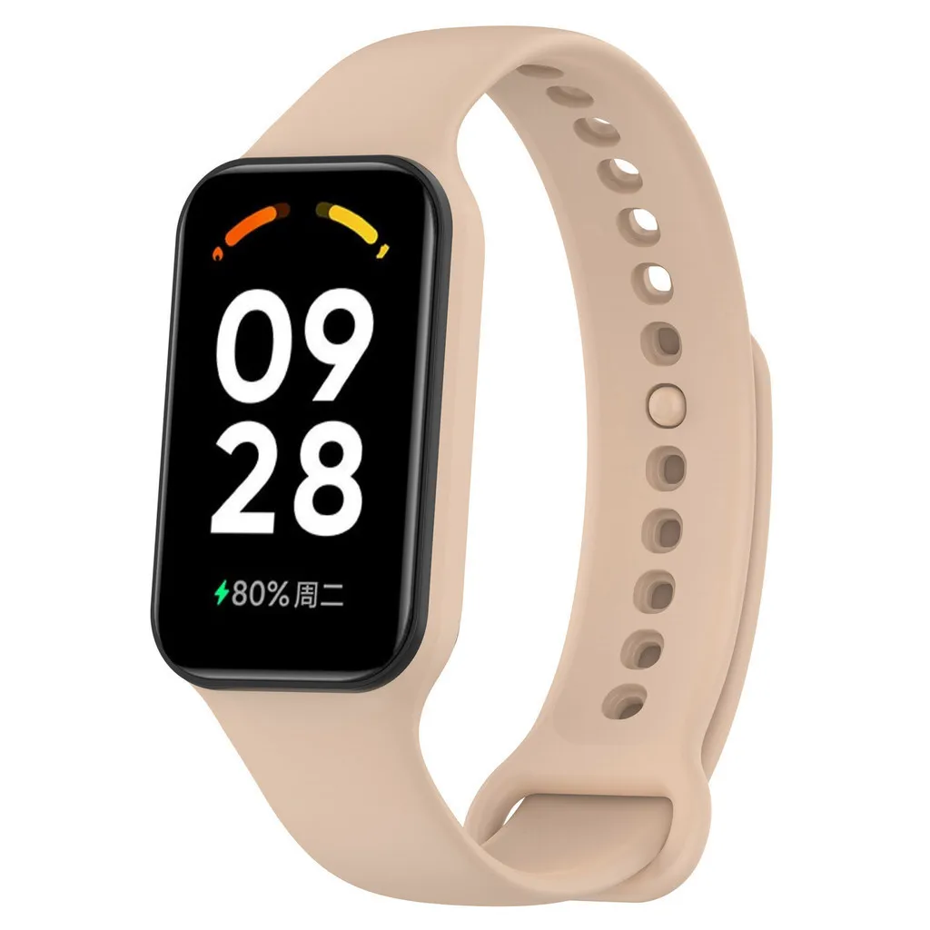 สายซิลิโคนสำหรับ redmi BAND 2 Xiaomi Smart band 8 Active กันน้ำกีฬาสายรัดข้อมือแฟชั่น