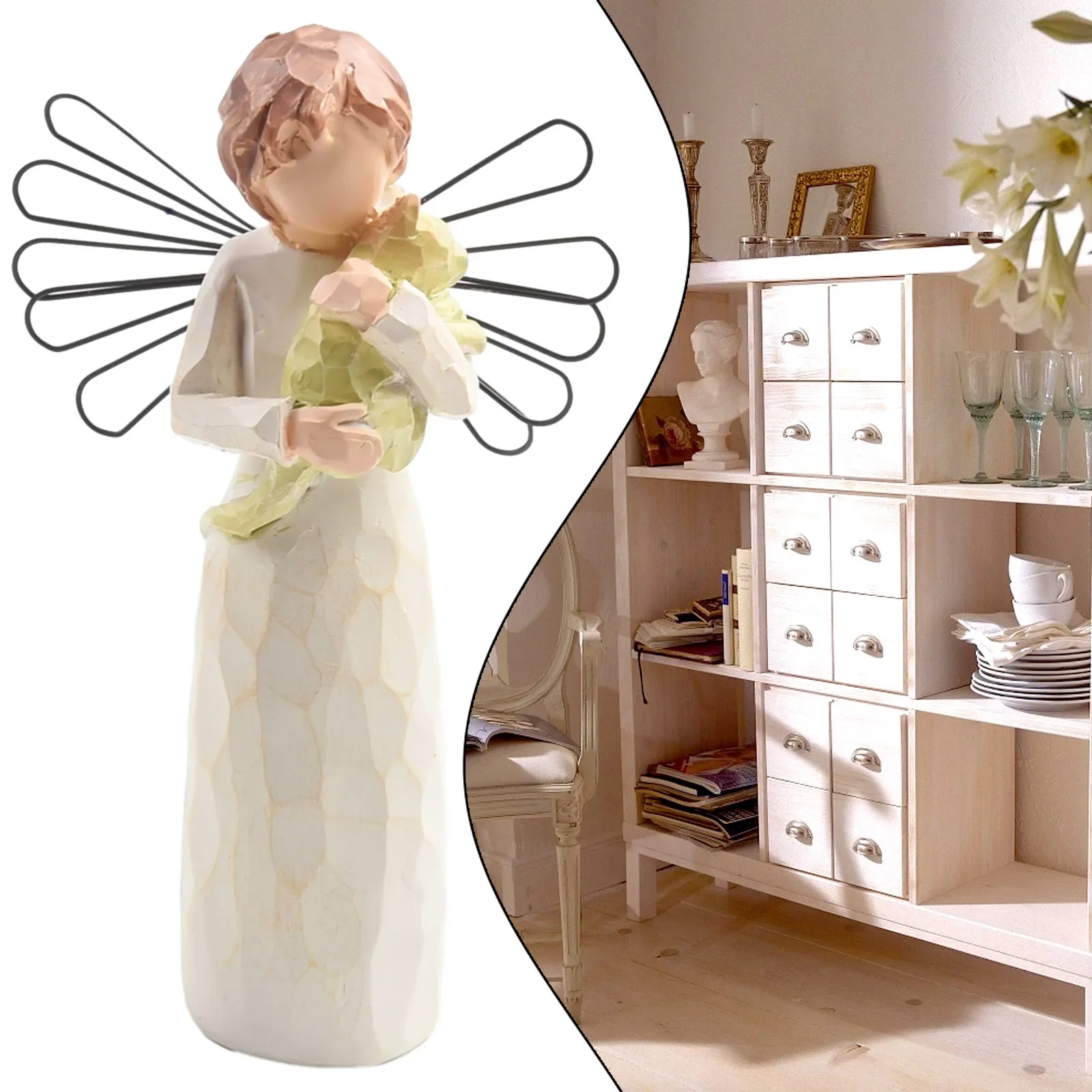 Igurine Angel Of Hope Character Sculptures Family Ornaments Creative Resin Crafts Wedding Gifts Home Decorations Statues Garden