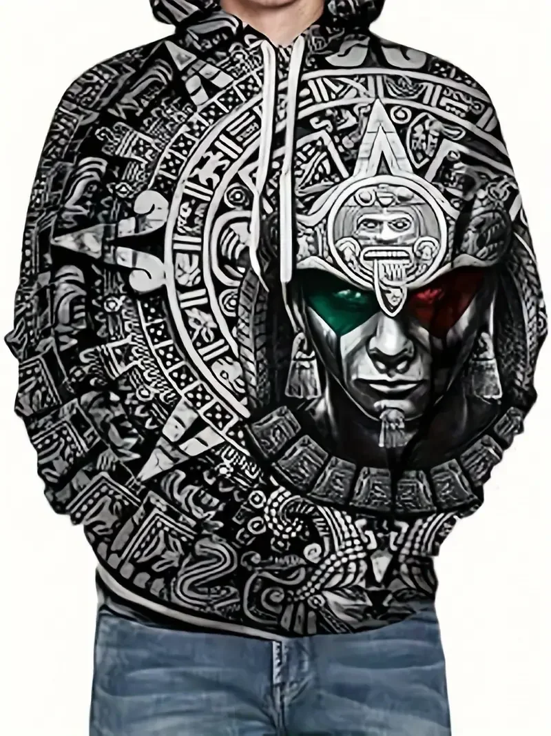 Fall/Winter Men's Game Controller Graphic Print hoodie with pockets Comfortable, loose and stylish hoodie fall men's clothing to