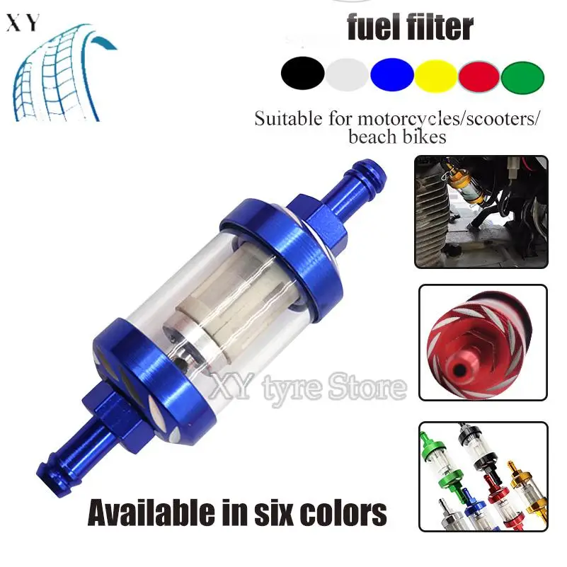 

Мотоциклетный топливный шланг с ЧПУ 8 мм, стеклянный газовый топливный бензиновый масляный фильтр для EXC EXCF и т. д., универсальный