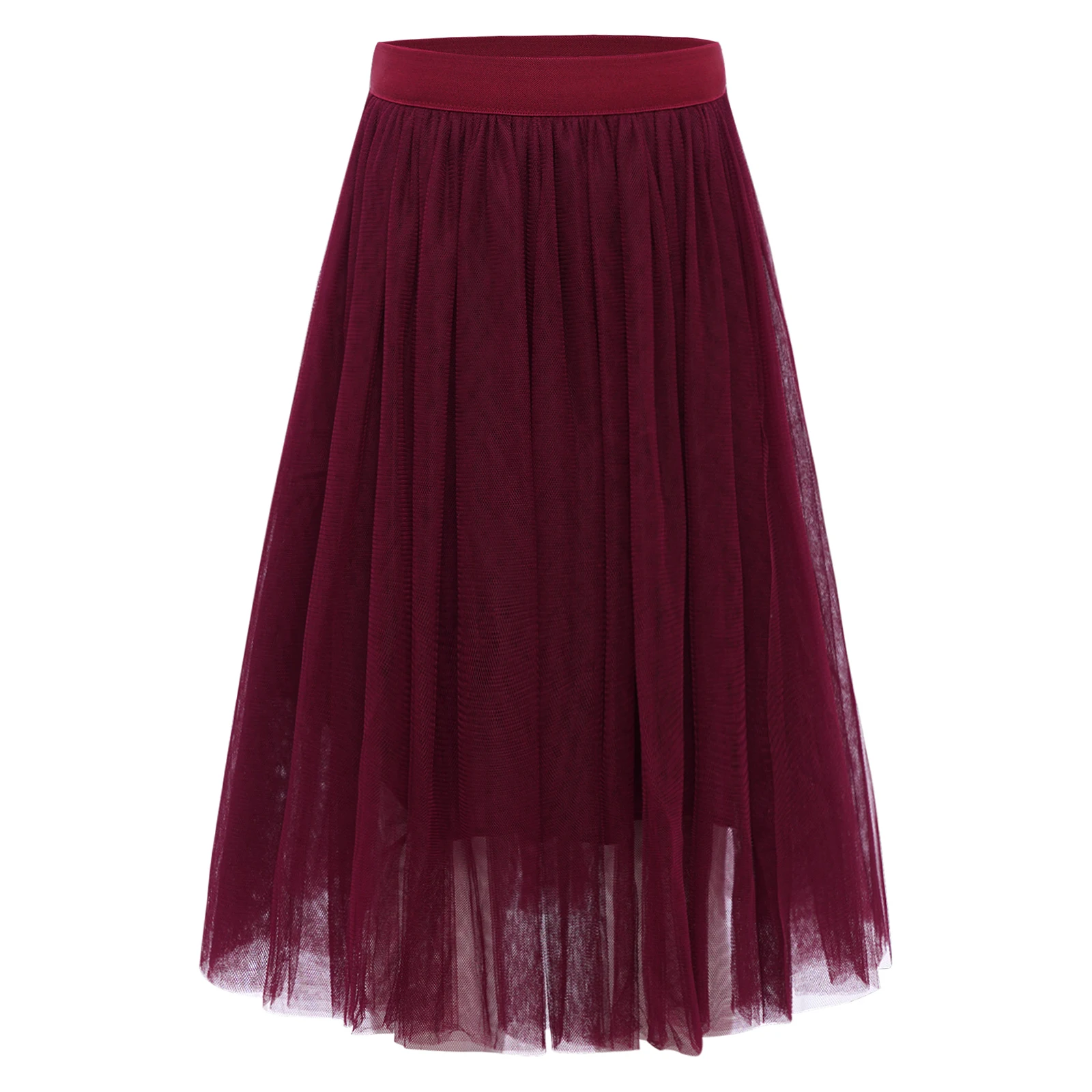 

Magical Girls Tulle Skirt High Waist Triple 3 Layer A-Line with Soft Lining Perfect for Birthday Parties And Wedding Events