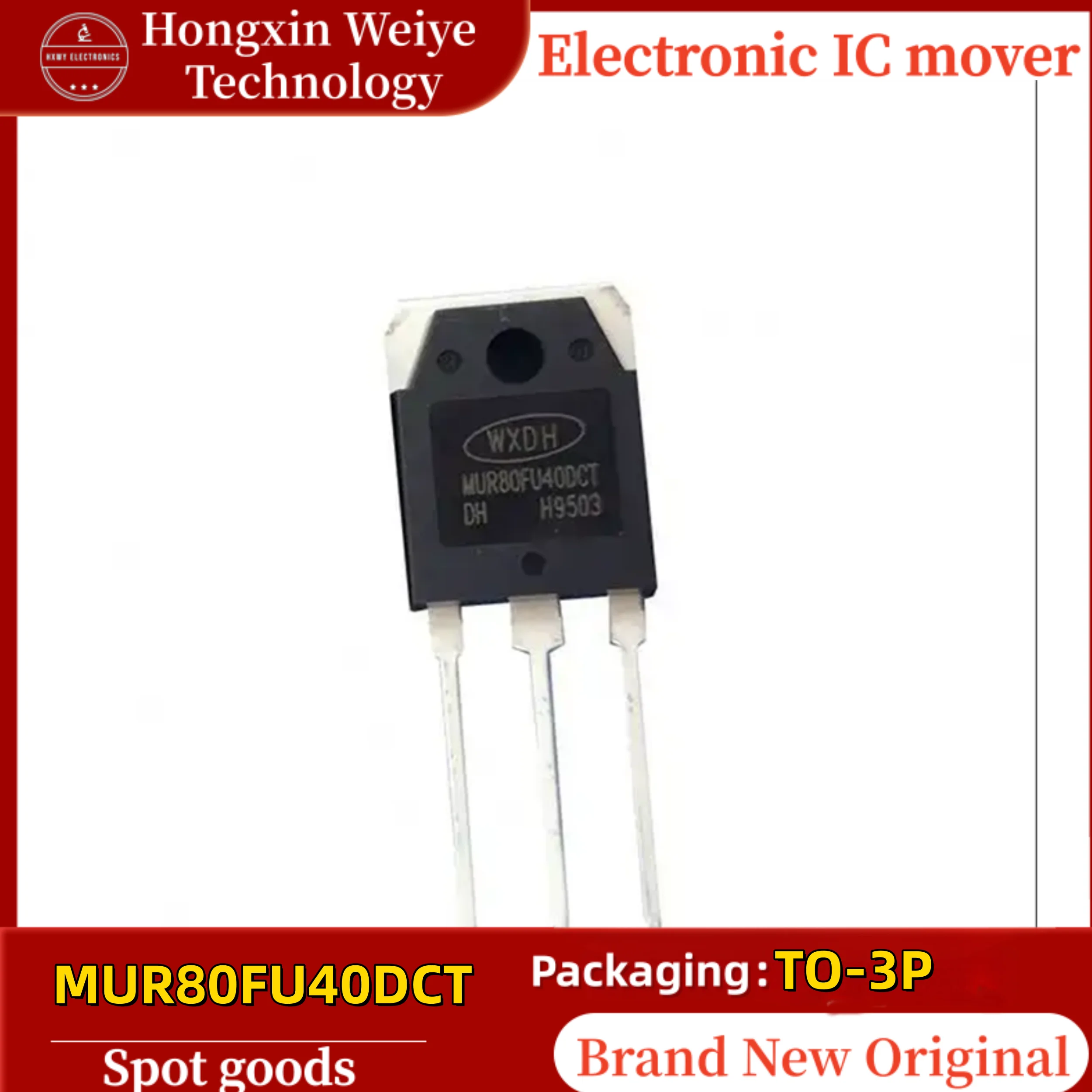 

10/50 PCS MUR80FU40DCT MUR80FU40 TO-3P Fast Recovery Diode Rectifier 80A 400V Brand New In Stock