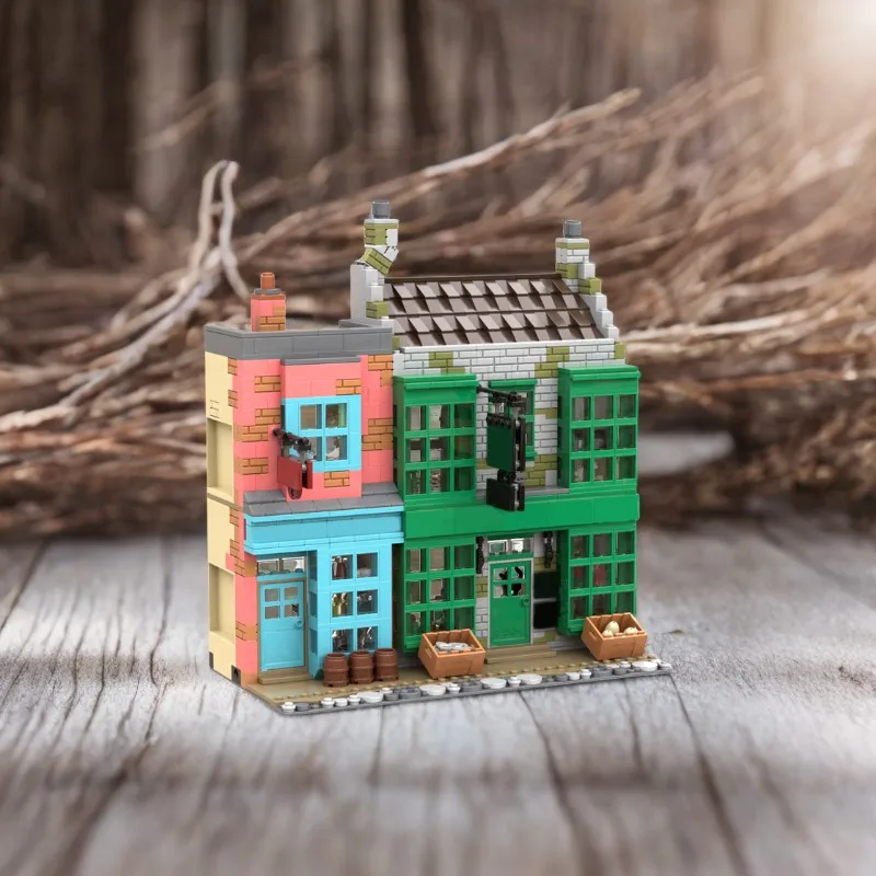

1271 шт. MOC Гарри Поттерс Волшебный Менгерий и Мистер Малпепер's Apothecary House Уличная модель Строительные блоки Игрушки Подарок ребенку