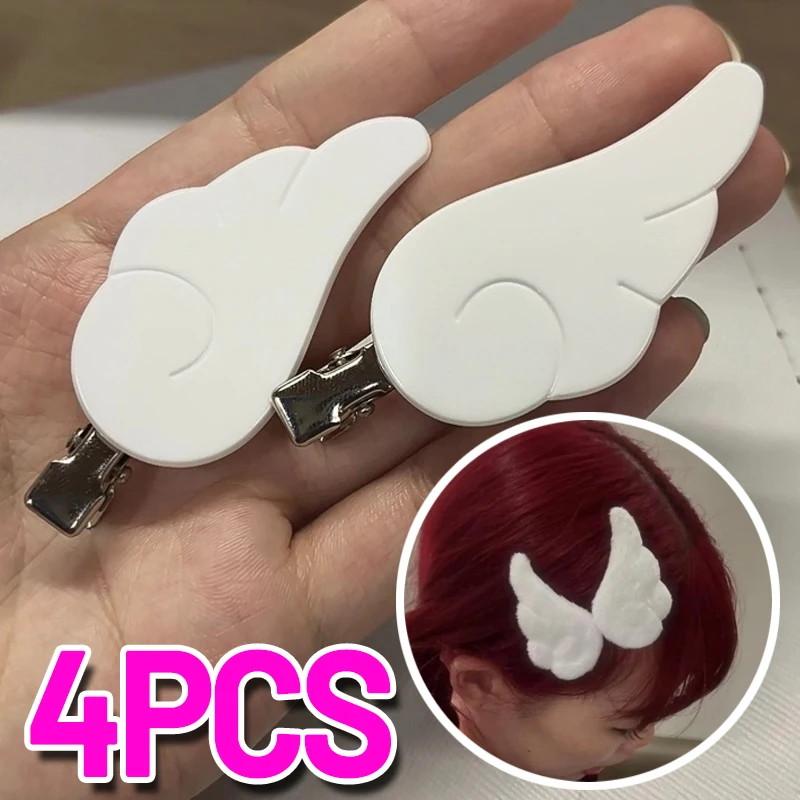 

2/4PCS Japanese Angel Wings Hair Clip Y2K Angel Wing Barrettes Bag Decoration Handmade Sweet Cosplay Hairpin Hairs Accessories