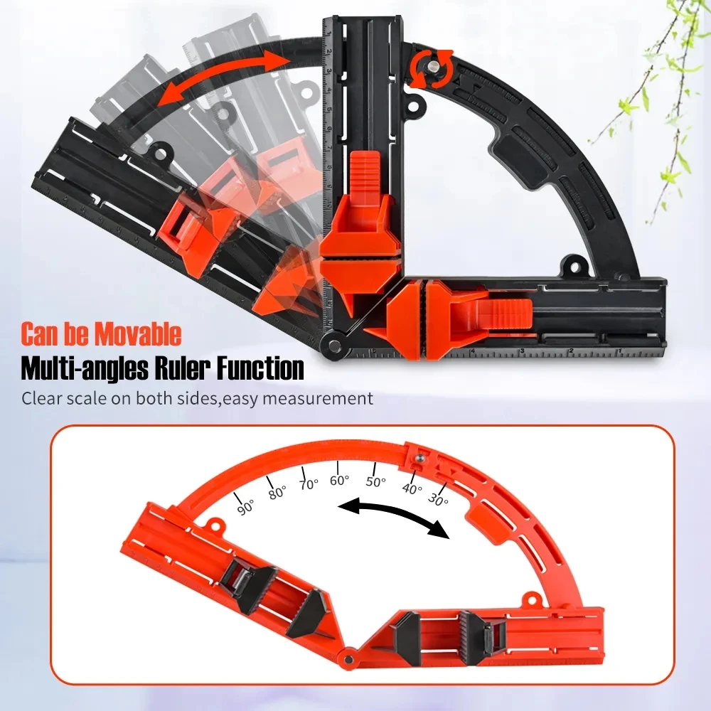 Adjustable Expandable ABS Plastic Picture Framing Woodworking Hand Tool Pipe Clamp 90degree Woodworking Corner Frame Clamp