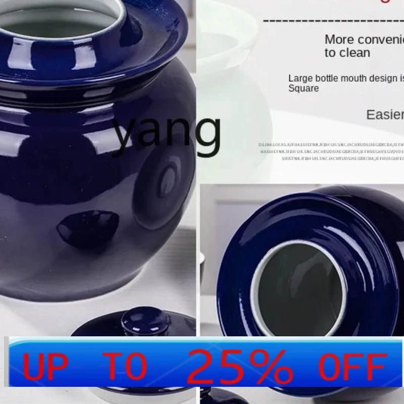 

LMM Jingdezhen Pickles Earthen Jar Household Pickle Jar Ceramic Old-Fashioned Sichuan Thickened