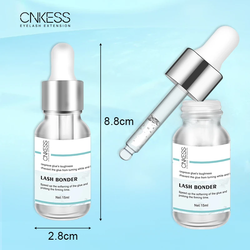 CNKESS 15ml Lashes Super Bonder For Eyelash Extension  Private Label Grafting Eyelash Glue Quick Drying Long Last Eye Makeup