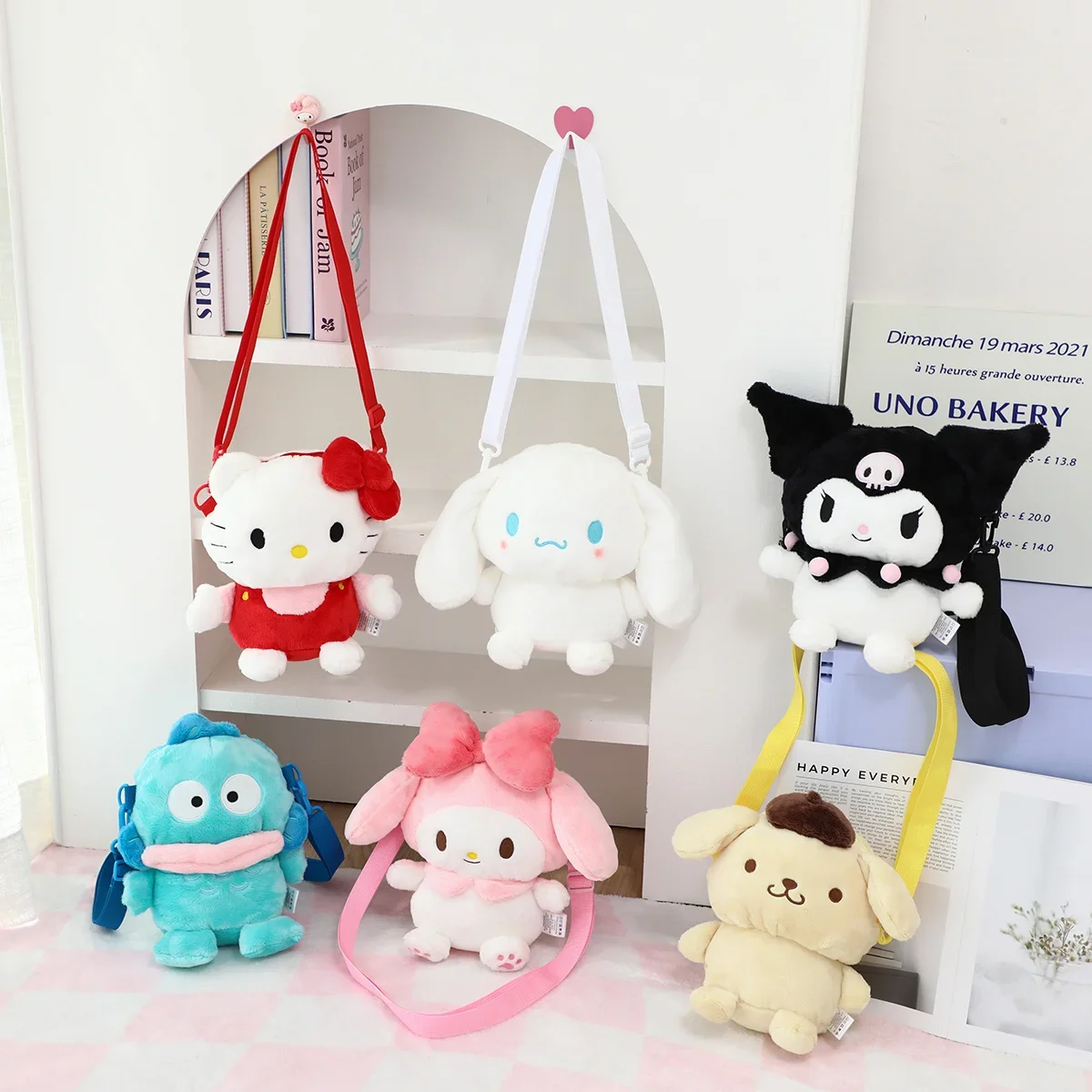 

Sanrio Bag My Melody Kuromi Cinnamoroll Pom Pom Purin Bag Shoulder Bag Messenger Bag Girl Women Hangyodon Travel Bag Gifts