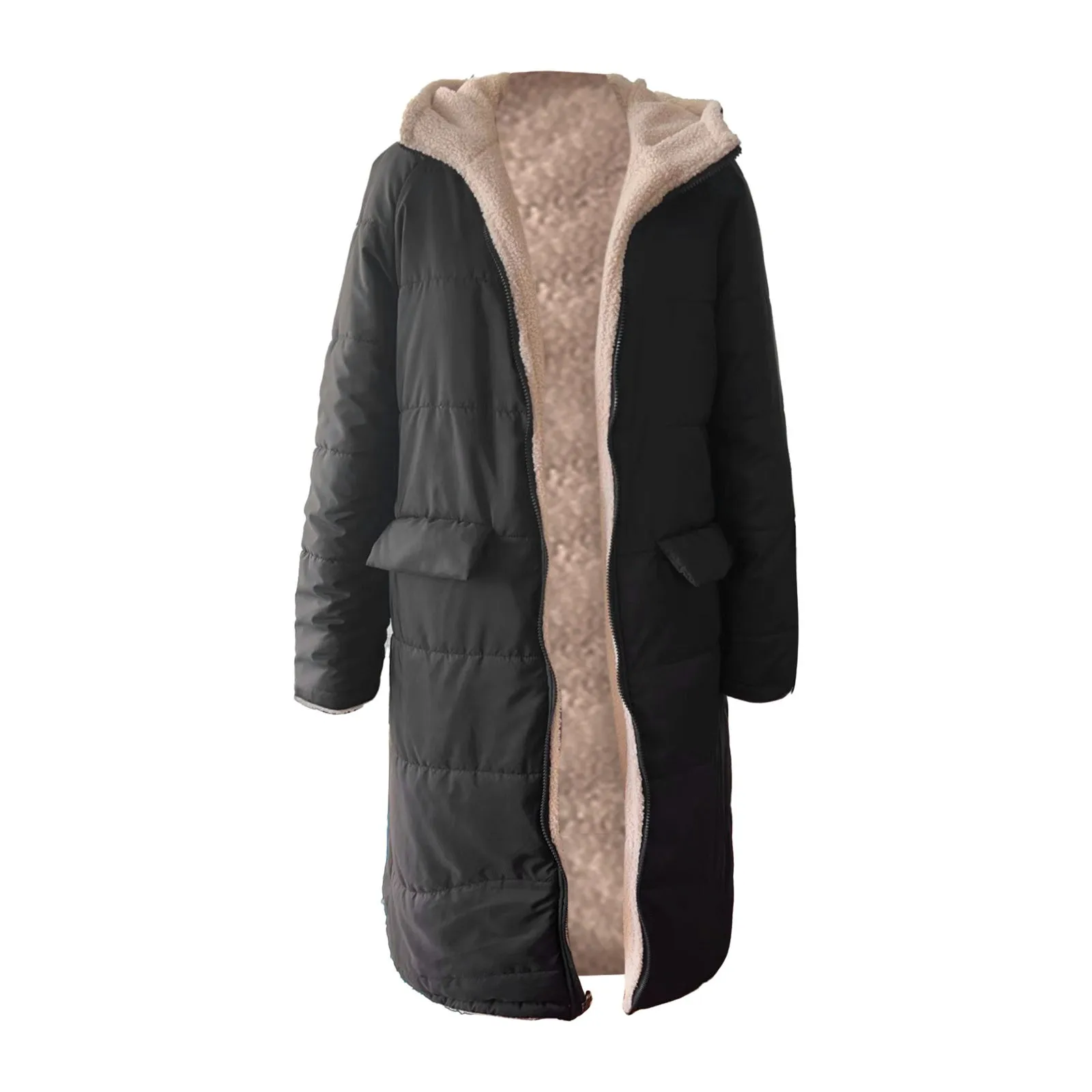 Hot Down Womens Vest Ladies Fashionable Warm Winter Coat Double Faced Long Sleeve Hooded Down Jacket Thick Jackets Women Winter