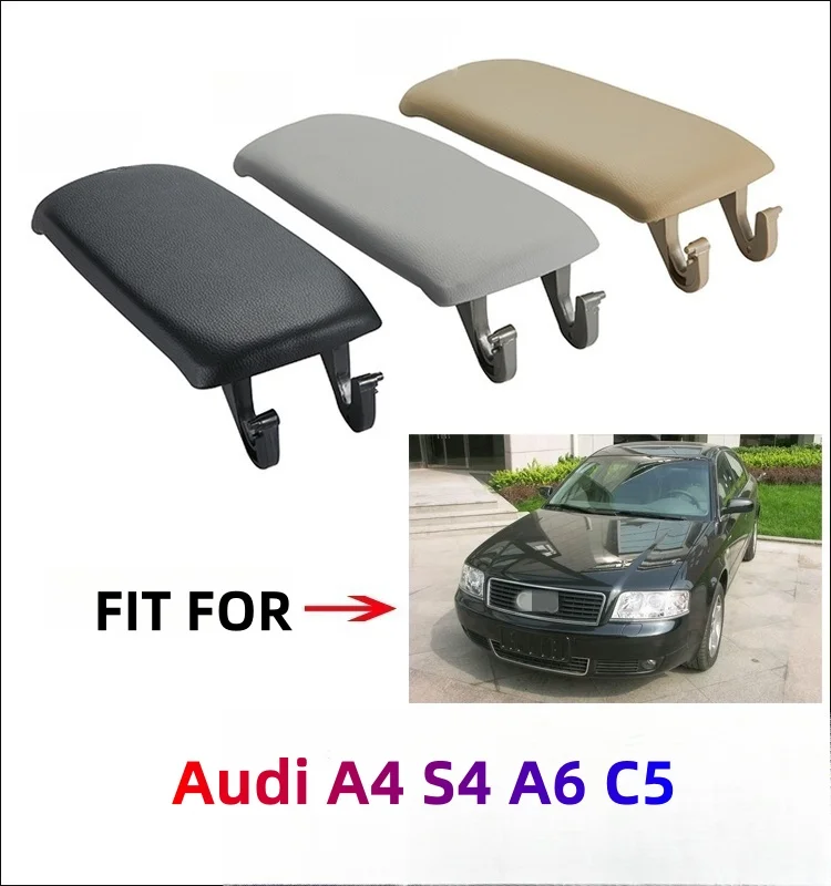

Center Console Arm Rest Storage Box Lid Cover for Audi A4 S4 A6 C5 1998-2005 Leather Car Armrest Latch Cover Car Accessory