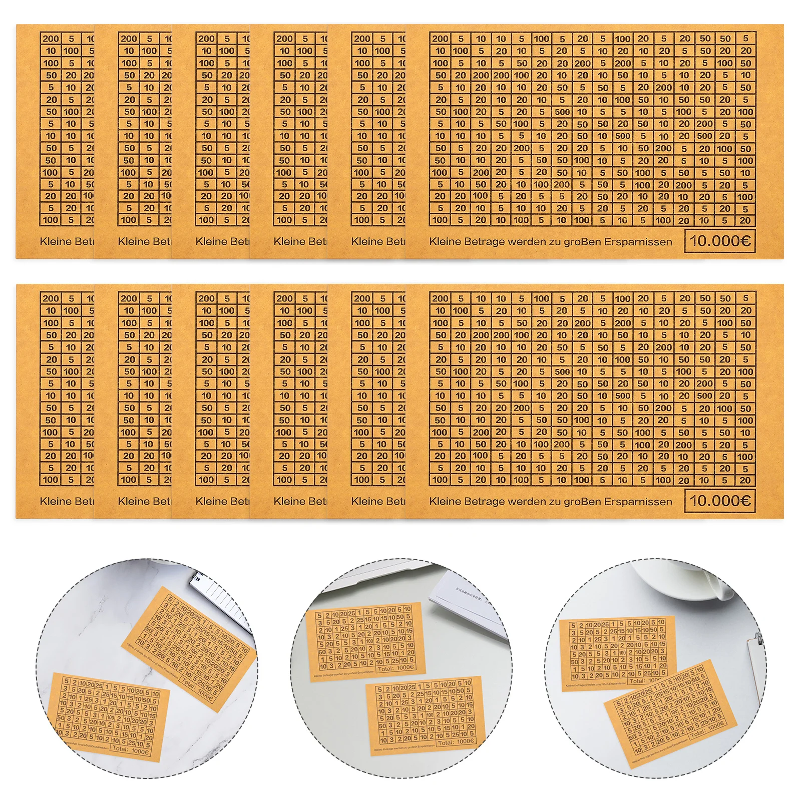 

Budgeting Number Stickers 20 Sheets for Money Box Jars Savings Challenge Goals Easy Apply Euro Compatible