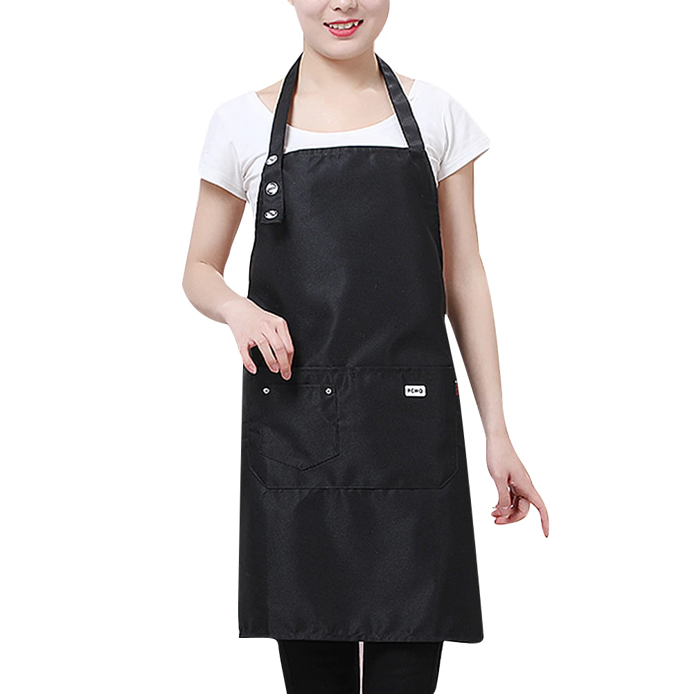 

Waterproof Oilproof Cooking Apron Premium Material Back Tie Adults Kitchen Black Easy Clean Dustproof Long Lasting Use Home