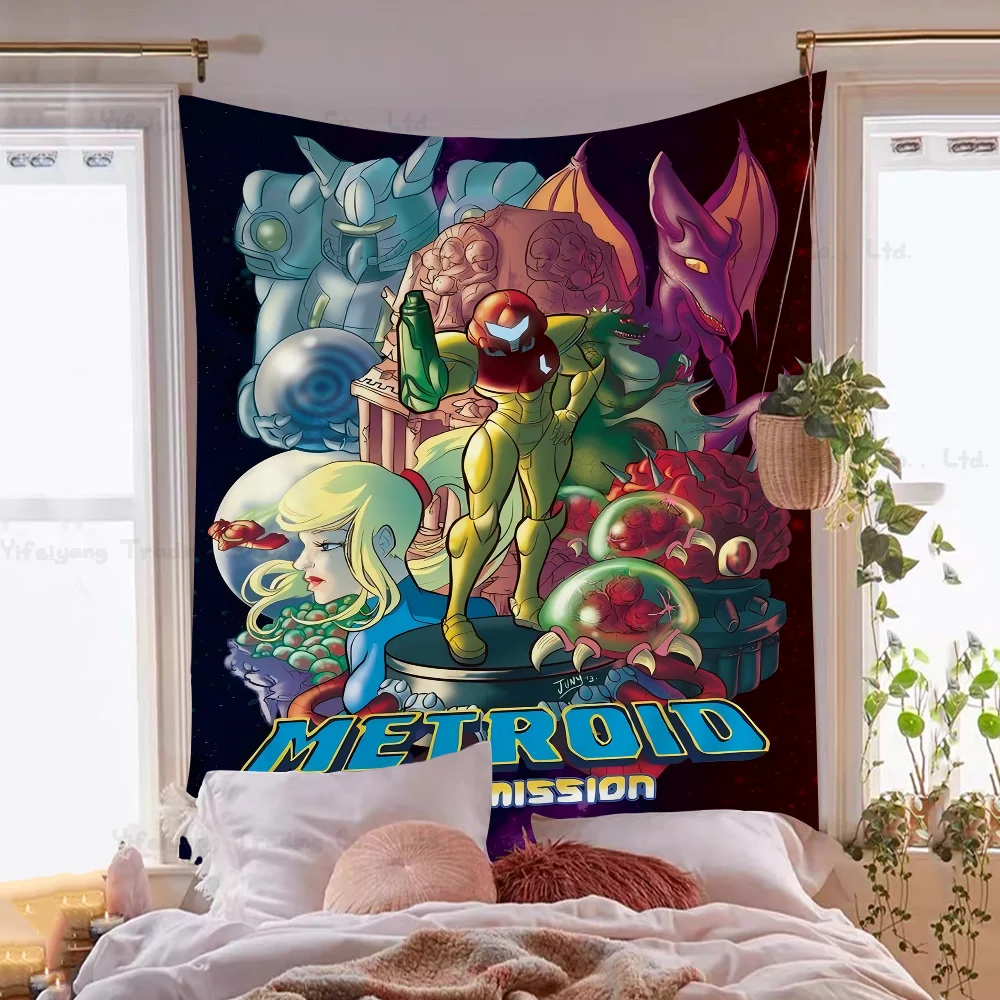 Metroid Prime Hippie Wall Hanging Tapestries For Living Room Home Dorm Decor Art Home Decor