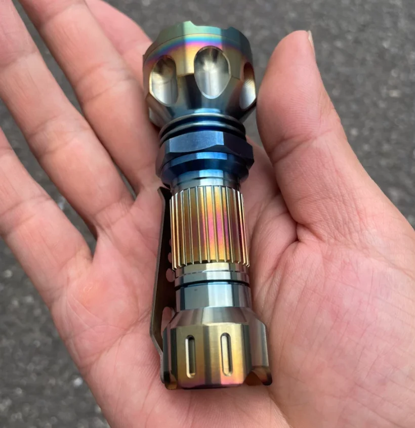 Used EDC SupFire zirconium alloy flashlight 18350 Outdoor Tools Torch Lamp decompression toy view 3