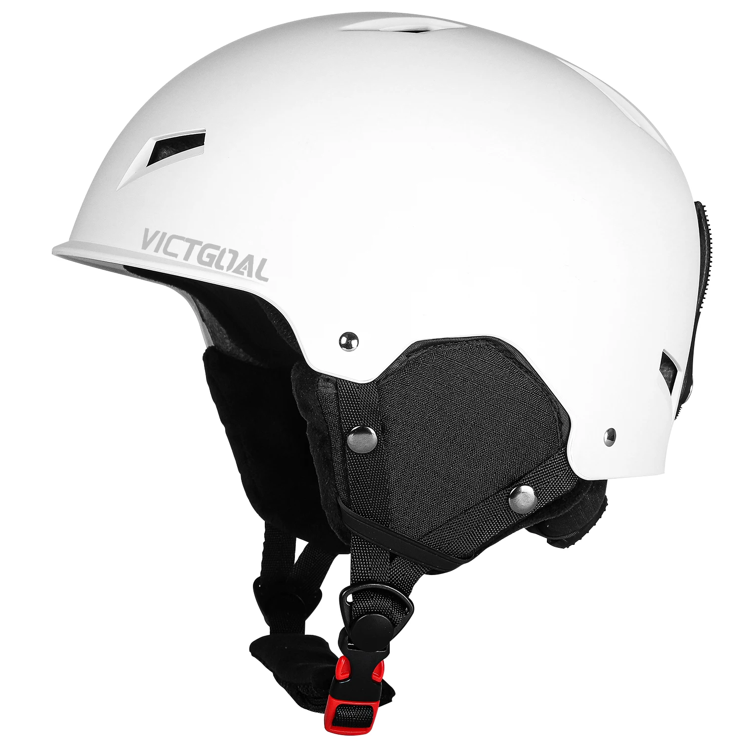 Image of VICTGOAL Skihelme mit Thermofutter, Wintersporthelme, Kälteschutz, für Männer und Frauen, Snowboard-, Skateboard- und Fahrradhelme, Winter-Kopfbedeckung