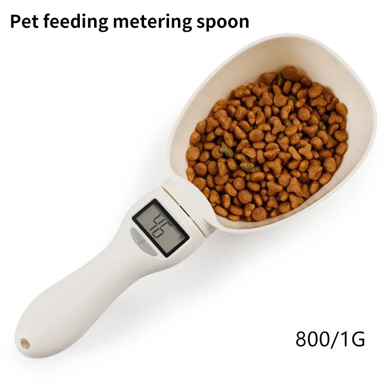 New Pet Food Scale Electronic Measuring Tool Dog Cat Feeding Spoon Kitchen Scale Digital Display 250ml