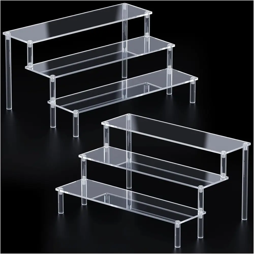 

3-Tier Acrylic Stand for Perfume, Cupcakes, Collectibles, and Party Decor - 11.6in