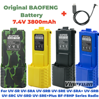 Original Baofeng UV-5R Walkie Talkie Large Capacity Battery BL-5L 3800mAh For BF-F8HP UV-5RA UV-5RE DM-5R UV5R UV5RE USB Charger