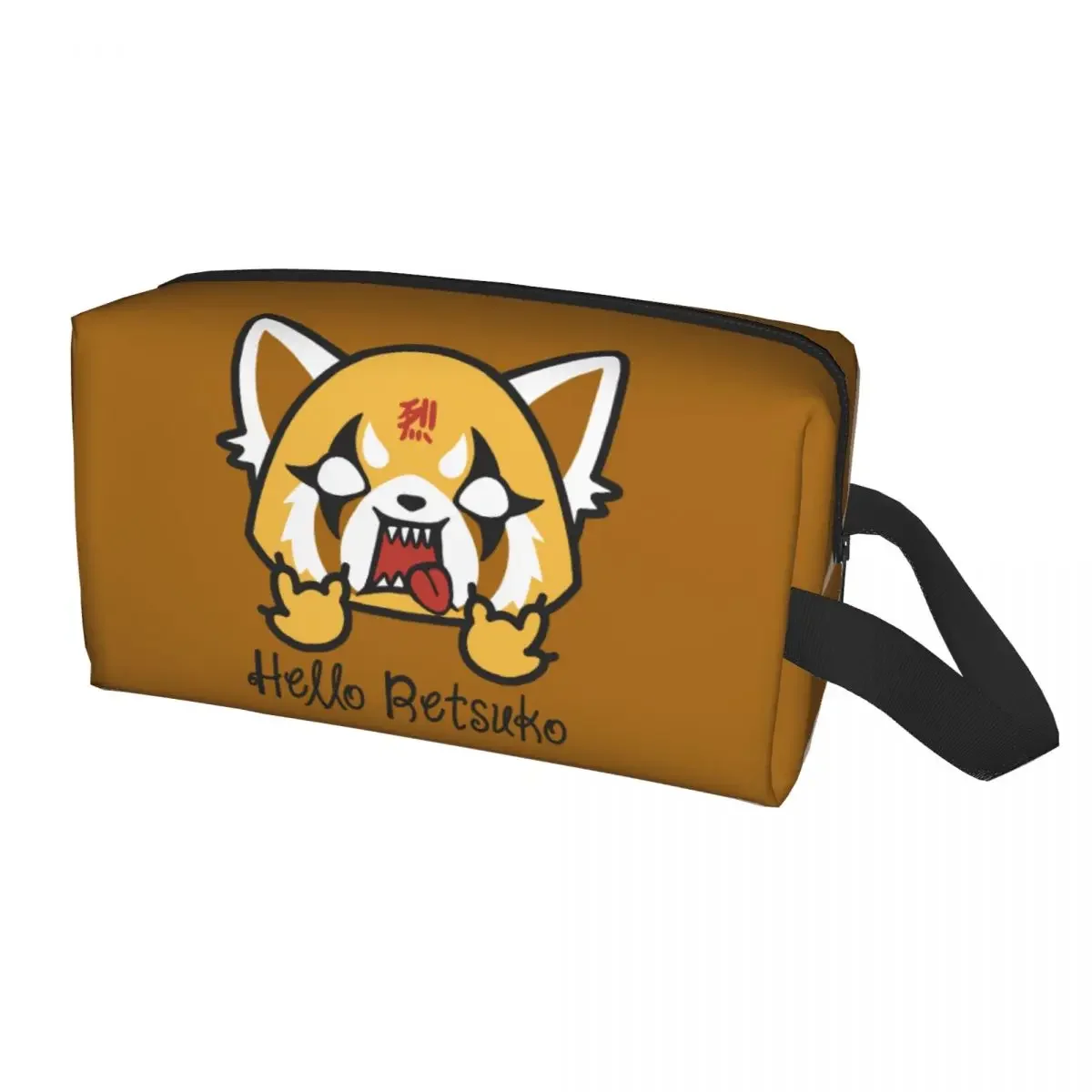 

Travel Hello Retsuko Toiletry Bag Kawaii Aggretsuko Aggressive Cosmetic Makeup Organizer for Women Beauty Storage Dopp Kit Box