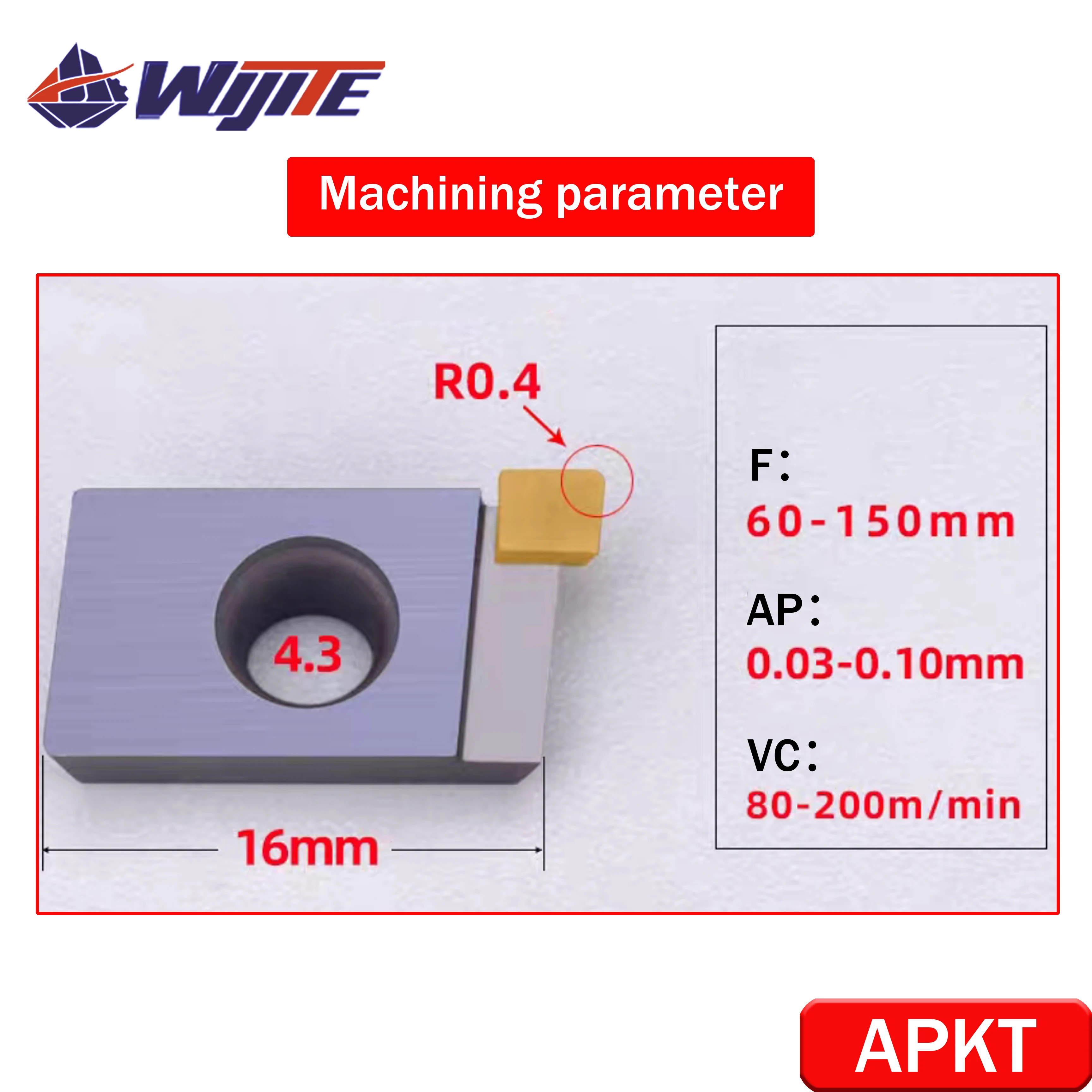 MCD insert single crystal turning tool is suitable for aluminum copper acrylic and other materials to achieve mirror effect