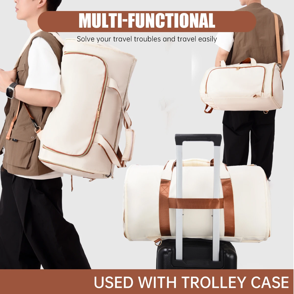 High-end customized logo travel bag travel bag men's and women's clothes storage baghand luggage bag duffel bag personalized diy