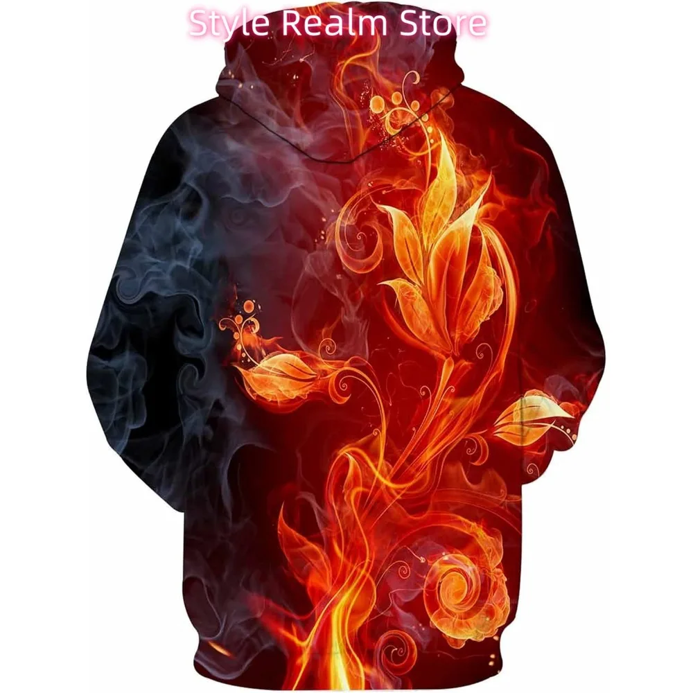 سويت شيرت بغطاء للرأس مطبوع ثلاثي الأبعاد للجنسين للرجال والنساء #5