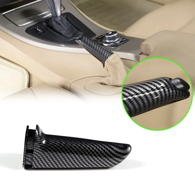 For BMW X1 1/3 Series GT 4 Series E46 E90 E92 E60 E39 F30 F34 F10 F20 ABS Carbon Fiber Car Handbrake Grips Cover Car Accessories