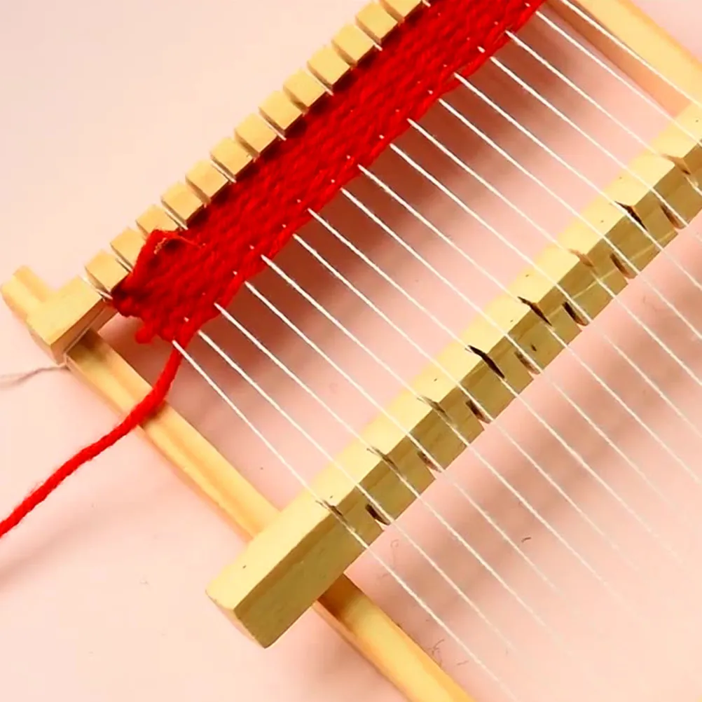 1Set Childrens Weaving Loom Kit Creative DIY Knitting Tool Mild Eco-Friendly Material Patience Care Training Fun Learning Gift