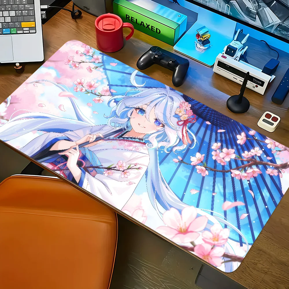 Furina Genshin Impact Cute Mouse Pad Non-slip Lockedge Thickened Desktop MousePad Large Comfort Gaming Office Student