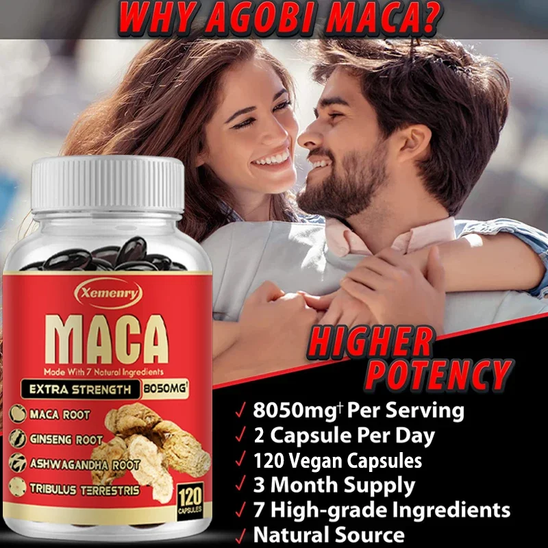 Xemenry maca capsules contain ashwagandha root, ginseng root, tribulus terrestris and other extracts