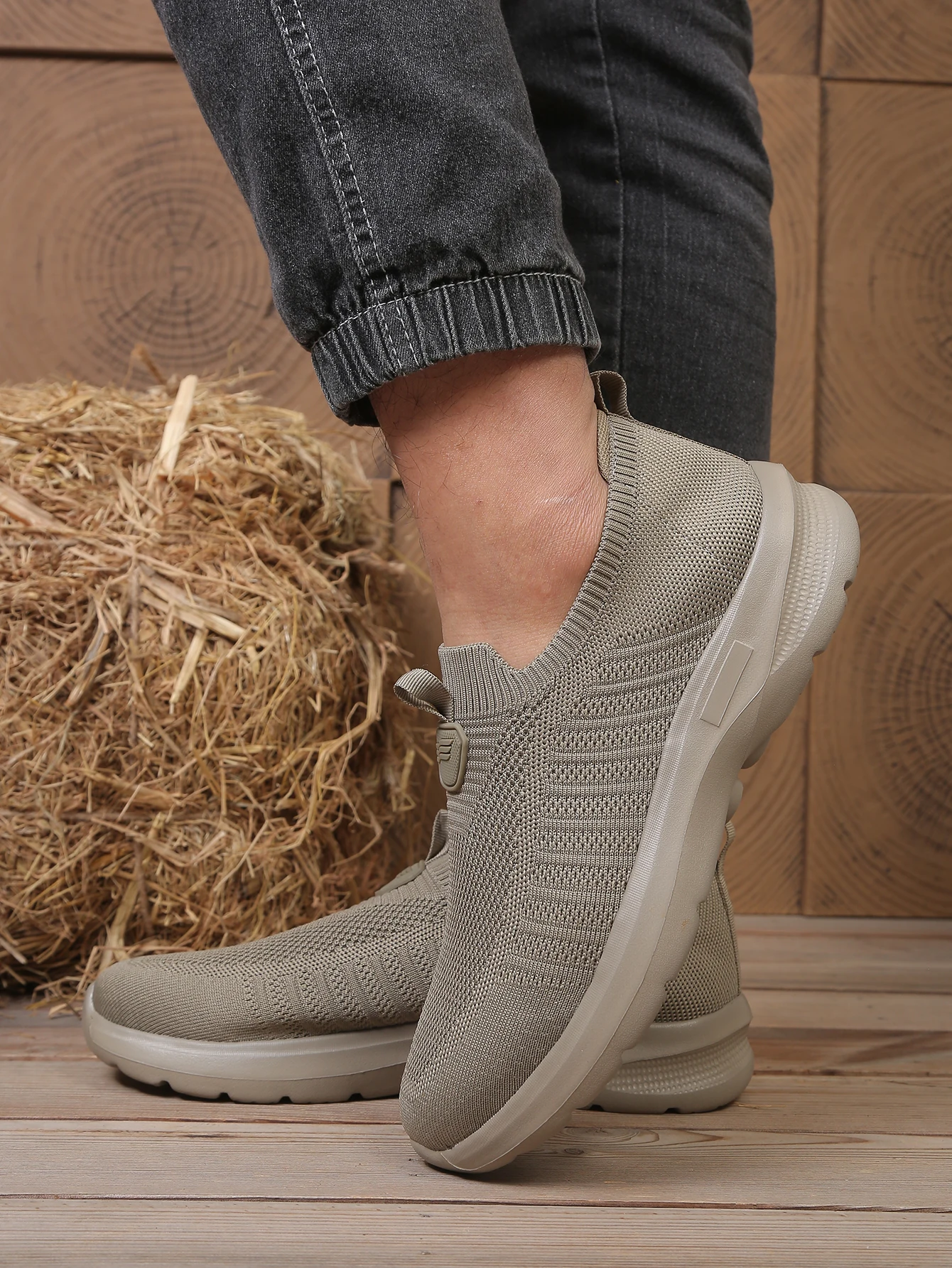 Herren Leichte Wanderschuhe Atmungsaktives Mesh-Obermaterial Gepolsterte Sohle Bequeme Freizeitschuhe für Männer – Detail 6