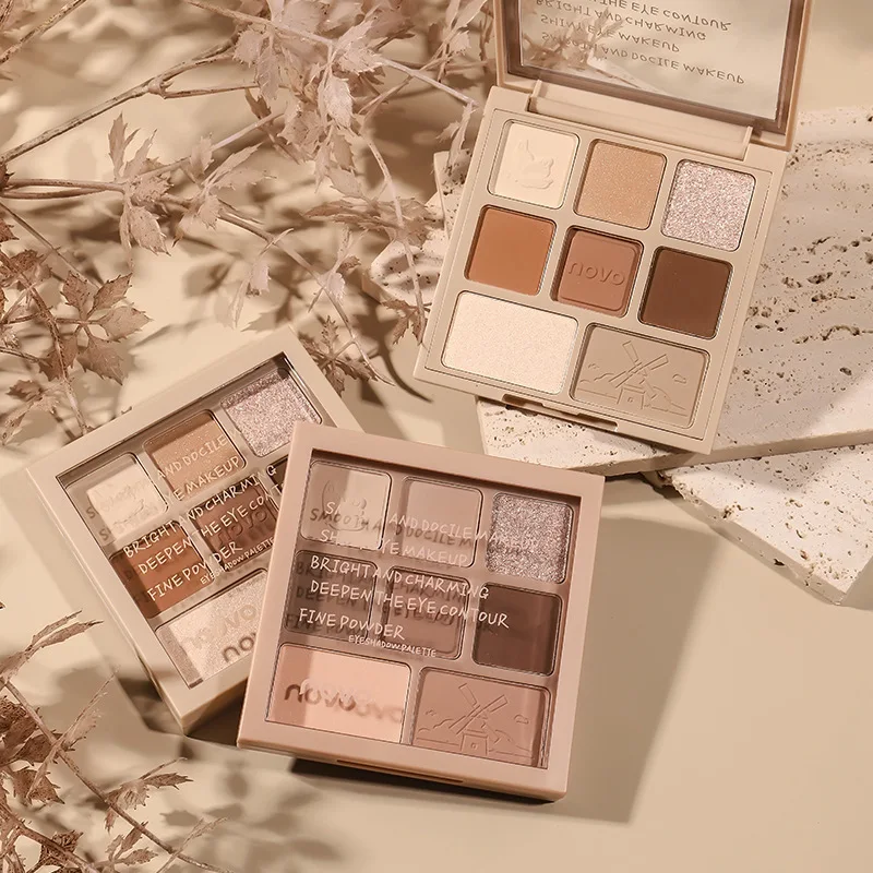 

Eight Eyeshadow Palette, Pearlescent Fine Glitter, Natural Matte Contour, Highlighter Palette Makeup
