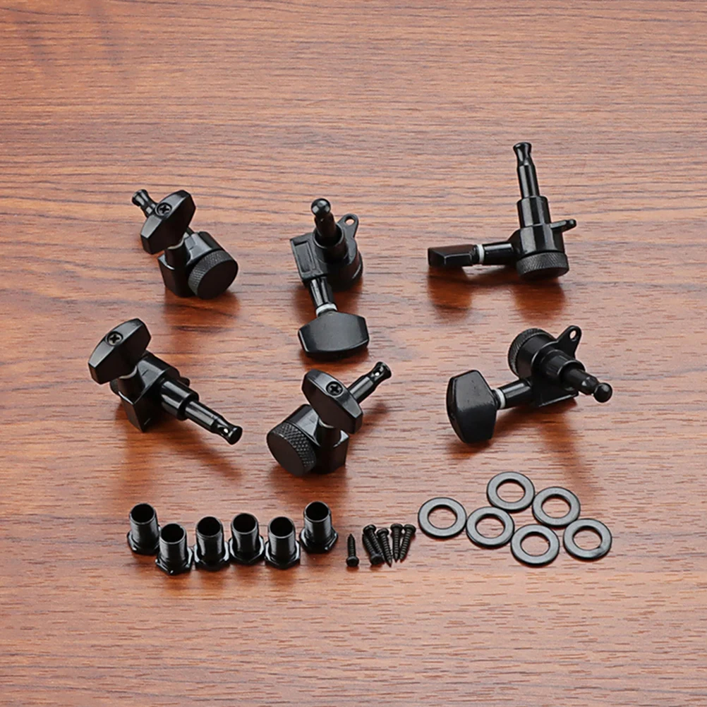

1Set Black Guitar Tuning Pegs Keys Machines Heads Tuners Sealed Locking Tuners for Acoustic Electric Guitar Key Peg Tuning