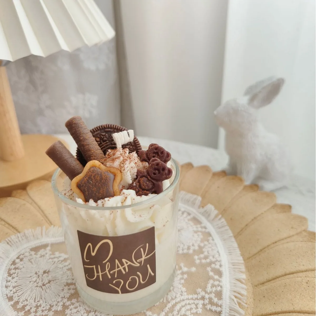Strawberry Chocolate Handmade Cup Wax, Soybean Wax, Scented Candle, Simulated Cake, Dessert Shape Wax