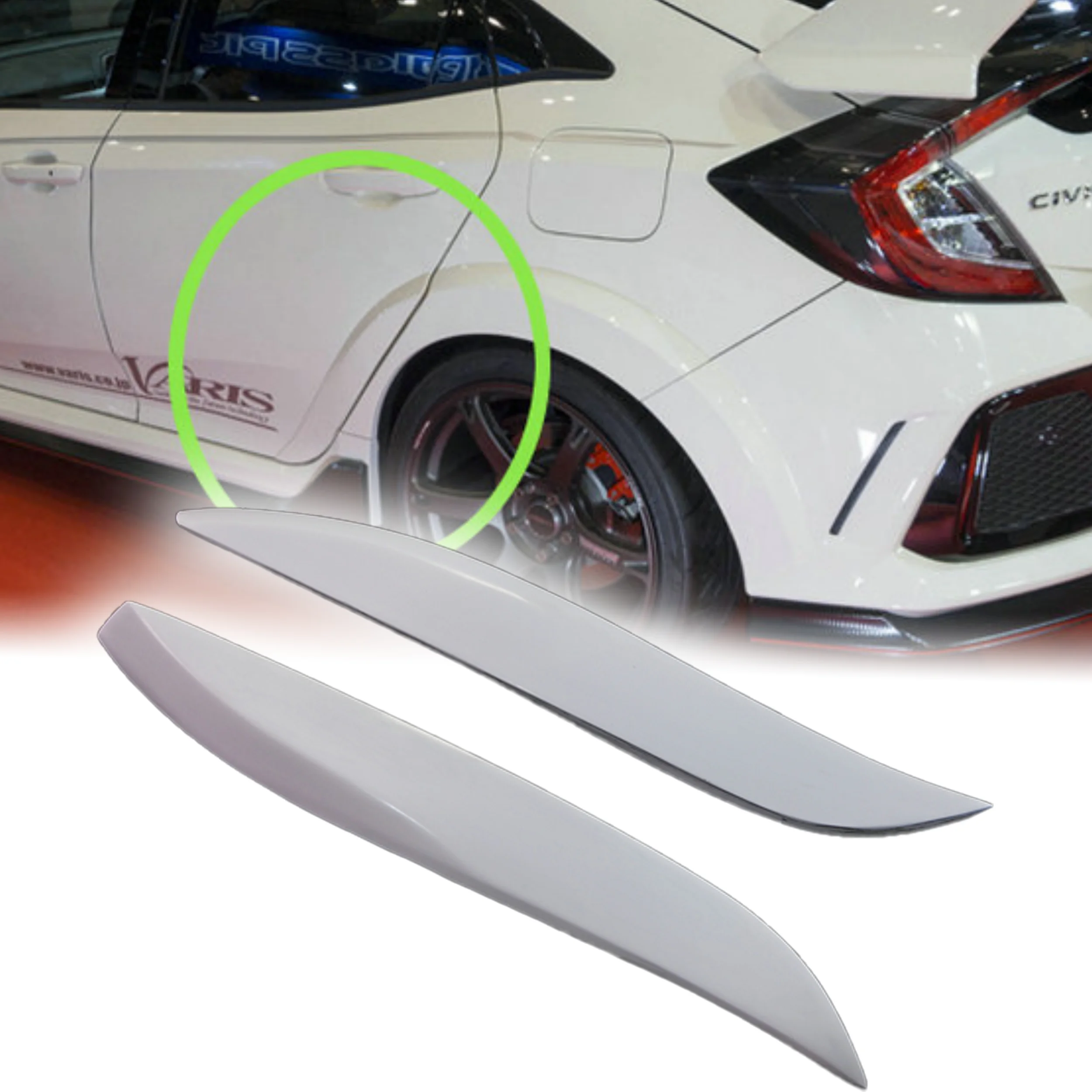 

Накладка заднего крыла в стиле Civic Type R FK8 VRSAR1 для 17 и далее-крылья автомобиля, включая доставку со склада из США