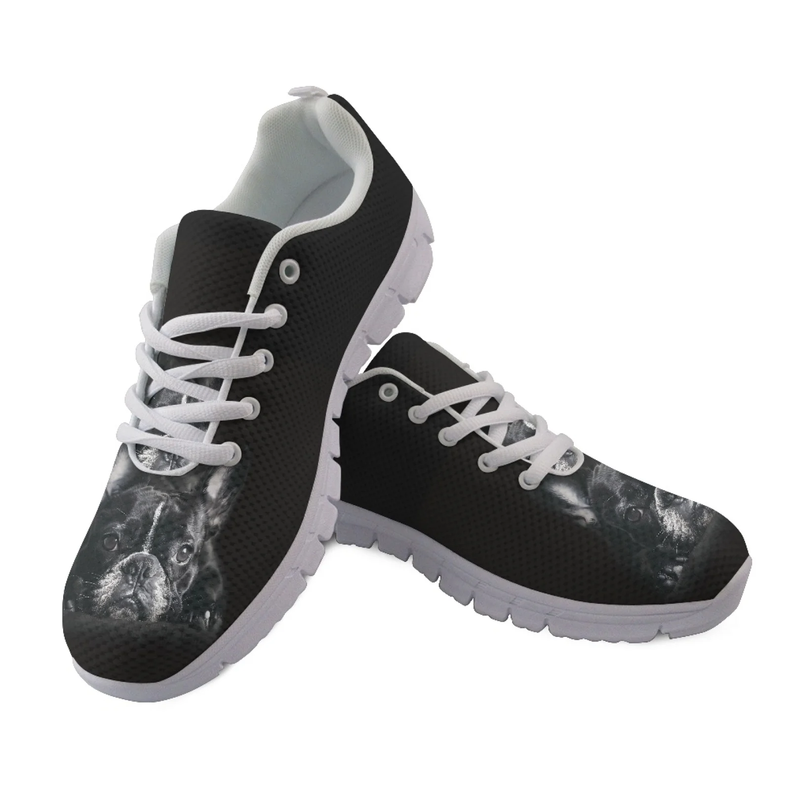 Coloranimal French Bulldog Anti-Slip Sports Trainers for Women Mesh & EVA Sole Athletic Sneaker New Trend
