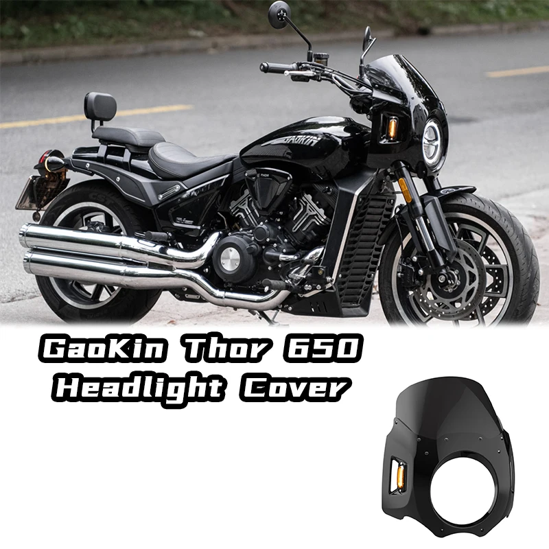 

Motorcycle Accessories Front Cowl Windscreen Cover Headlight Lamp Grille ABS Material Matt Black for GaokKin Thor 650