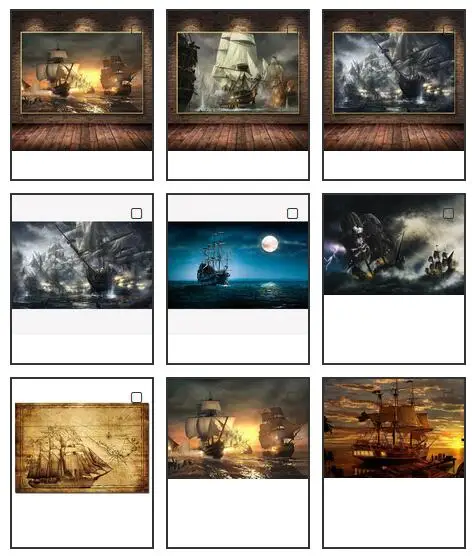 Pirate Ship Black Sailing Ship on Sea Ship Murals Print Art Canvas Poster, For Living Room Decoration, Home Wall Decor Picture