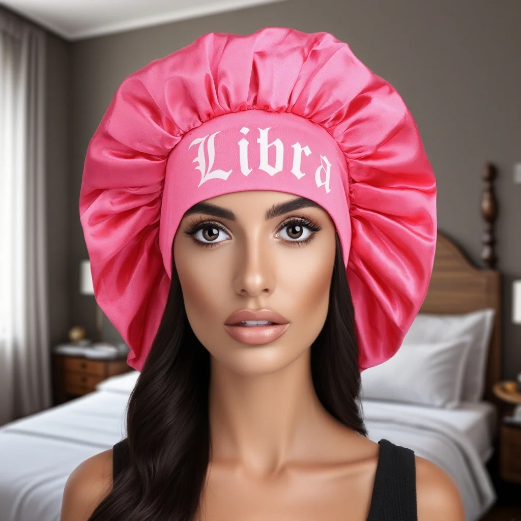 Constellation-Print Satin Sleep Bonnet & Headband-Wide-Band Soft Wrap for Daily Use, Makeup & Skincare|Adjustable Hair Protector