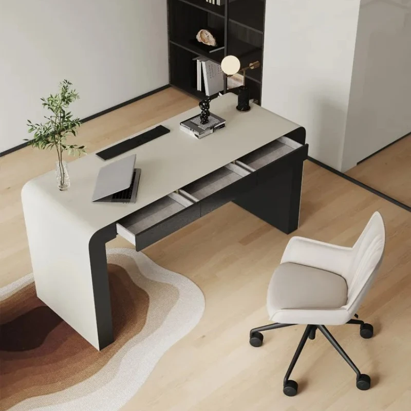 AA Modern leather computer desk gaming desk table pliante office study desks Motion Room desks Office Furniture