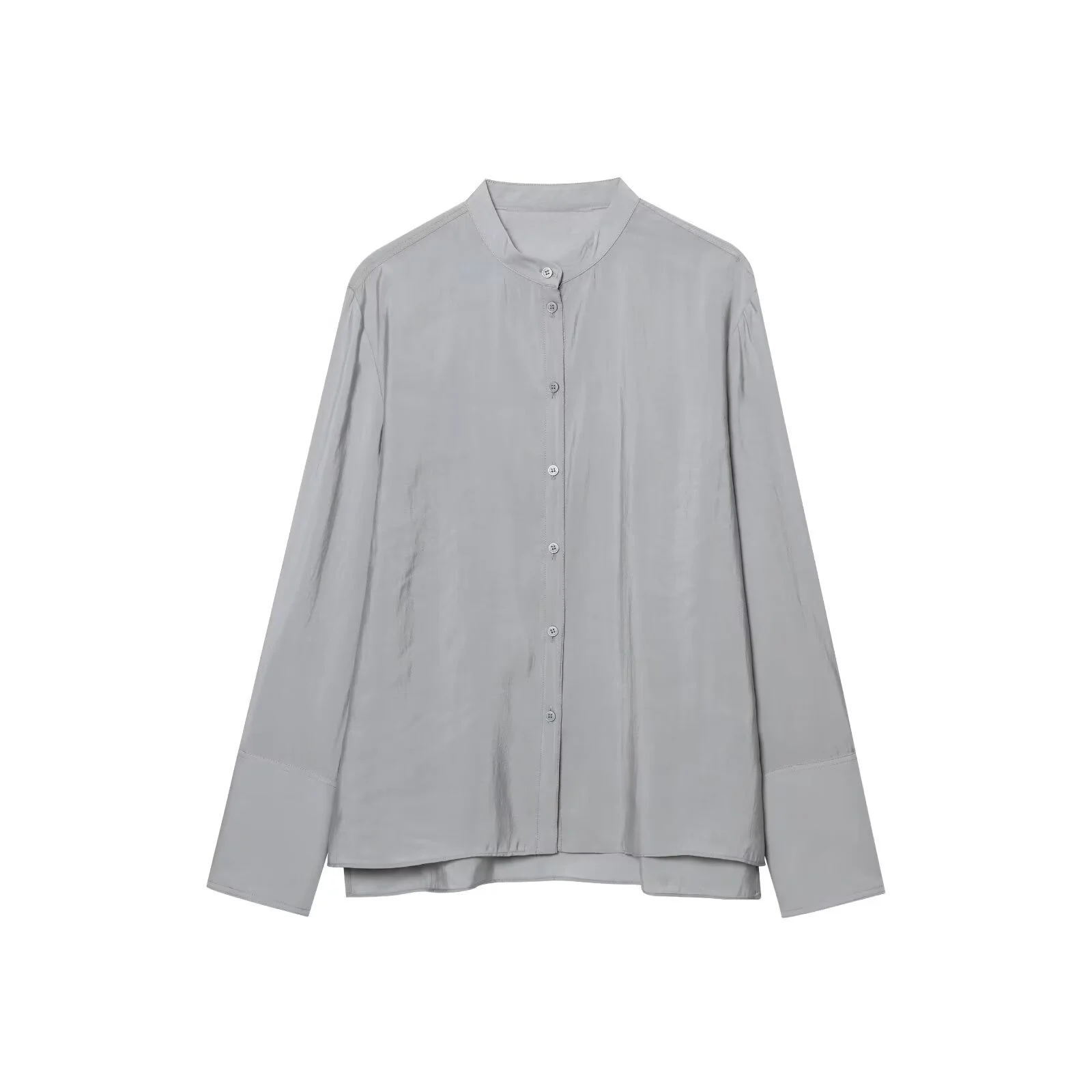 2025RARA 夏の新製品シンプルカジュアル多用途ドレープラウンドネック長袖シャツトップス女性のためのストレートパンツ