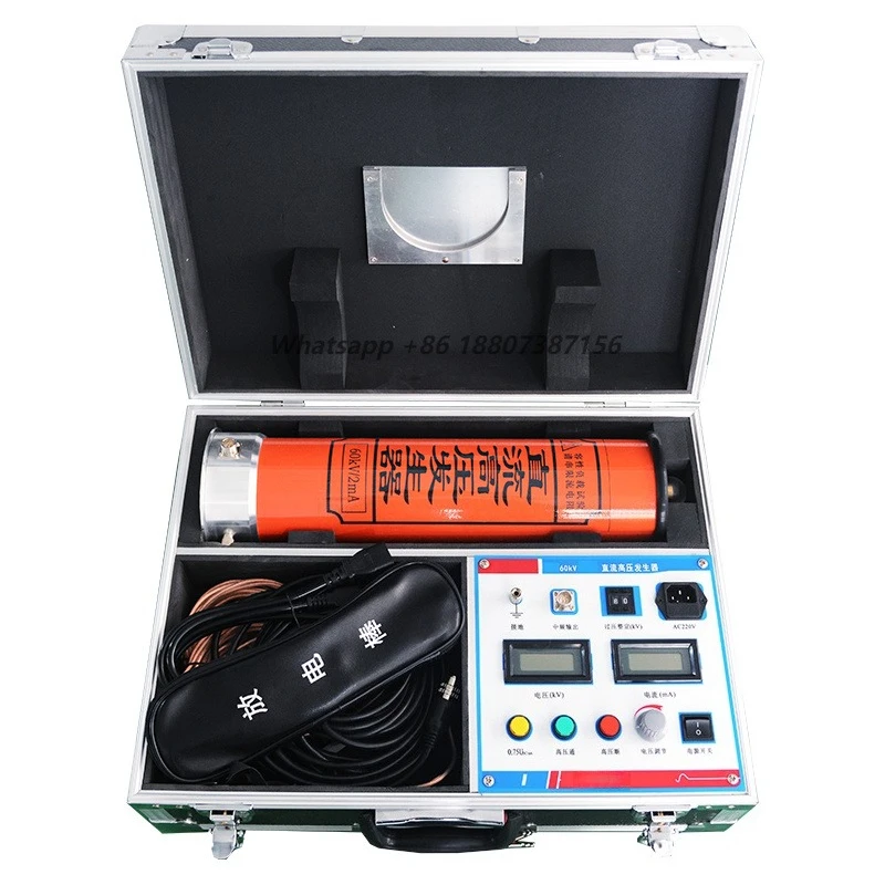 60kV2mA DC High Voltage Tester New Electronic LCD Display DC High Tester for Work Equipment Machine Measurement 220V 1-Year