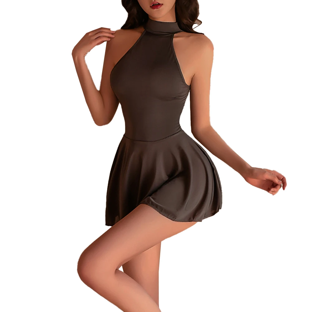 

Hollow Back Lingerie Backless Short Skirt For Bedroom For Romantic Nights Home And Hotel Use Microelasticity Sexy Sleeveless