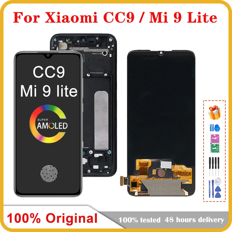 

6.39''AMOLED / TFT Mi CC9 LCD For Xiaomi Mi CC9 M1904F3BG Display Touch Screen Digitizer For Xiaomi Mi 9 lite LCD Replacement