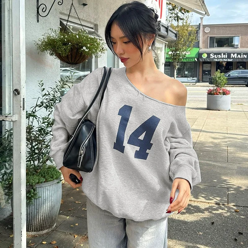 

Y2K Graphic Tops Streetswear 2024 Women Fall Winter Clothes Sexy T Shirts Casual Blouses Fashion Sweatshirts Pullover Long Tops