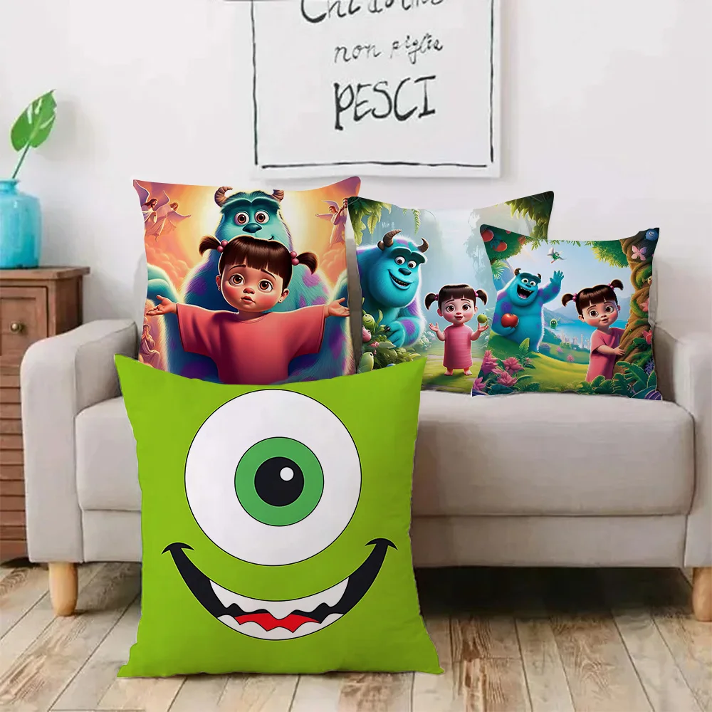 Pillow Covers Cartoon Monsters, Inc.Disneys Sofa Decorative Home Double-sided Printing Short Plush Cute Cushion Cover