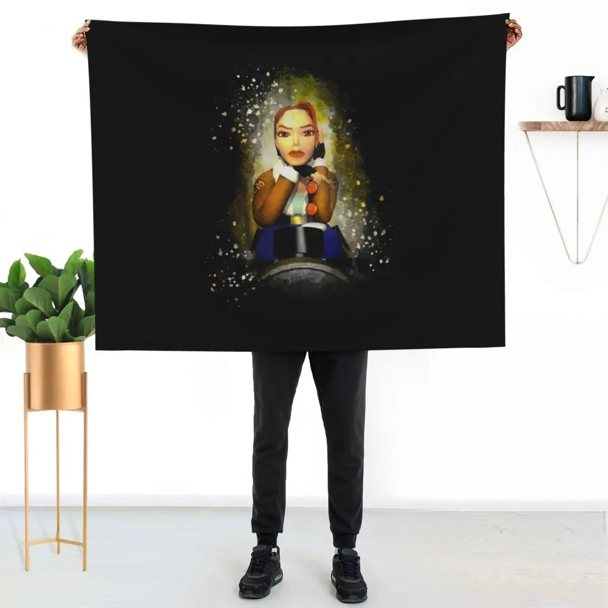 

Gifts Men Video Lara Games Croft Awesome Movie Fan Throw Blanket Foldable Soft Warm Blanket for Outdoor Use