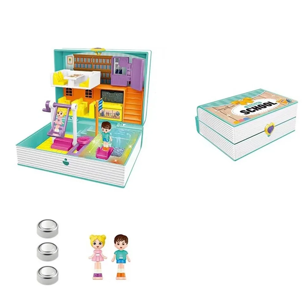 Simulação criativa jogar casa brinquedos expansíveis casas de boneca interativas com móveis cosplay 3d simulado princesa castelo brinquedo